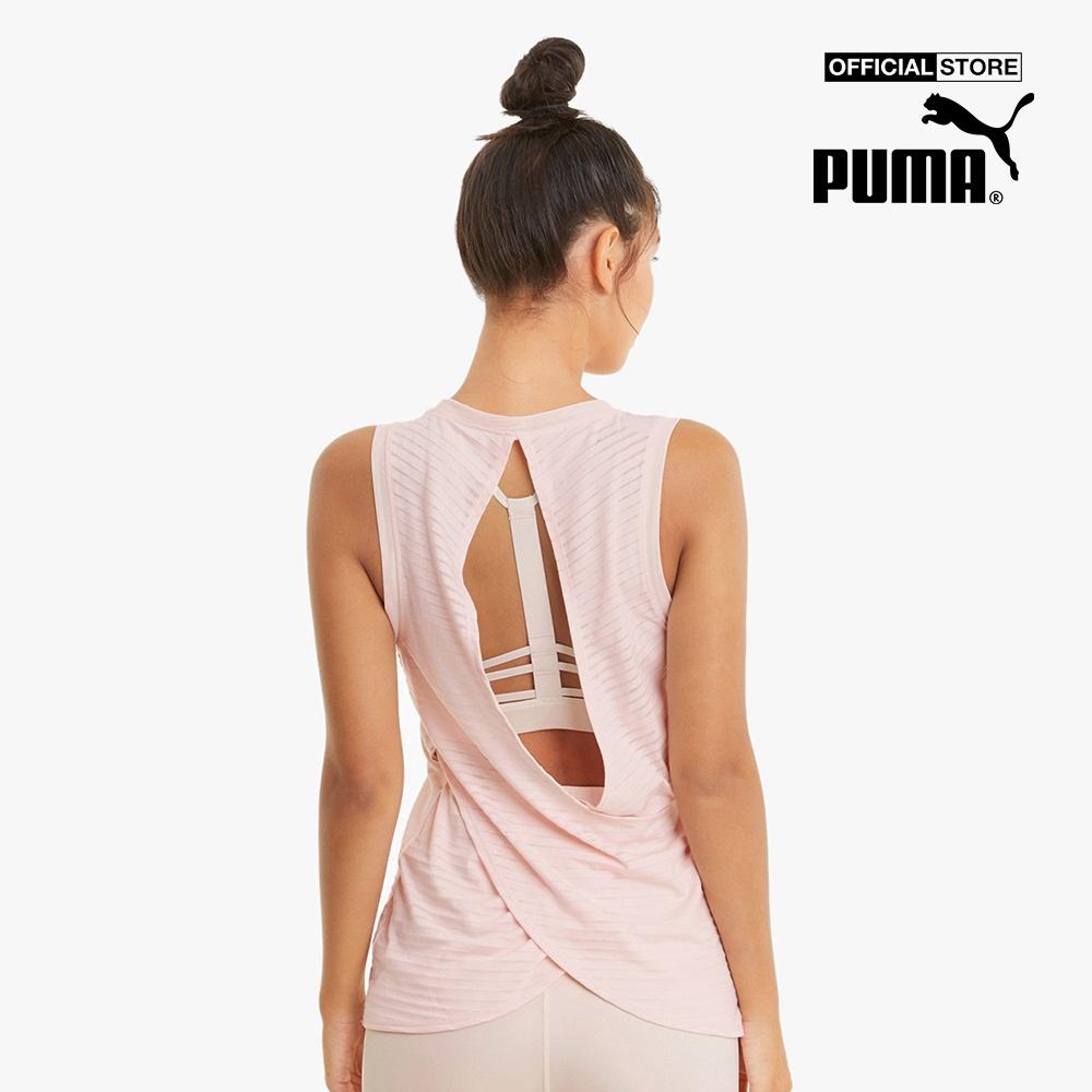 PUMA - Áo thun thể thao nữ sát nách Studio Burnout Tank 520225-27