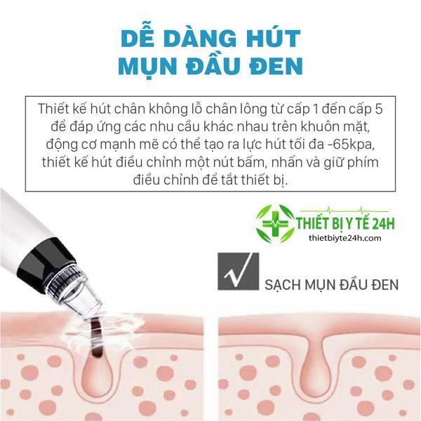 Máy Hút Mụn Bã Nhờn Bụi Bẩn Trên Da Mặt Cầm Tay Mini