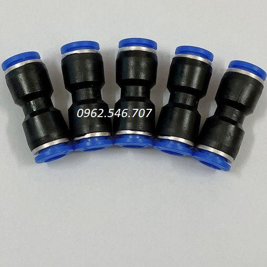 2 - 5 - 10 - 20 Cút đầu nối nhanh ống nhựa thẳng PU8 - Dây hơi đường kính 8mm