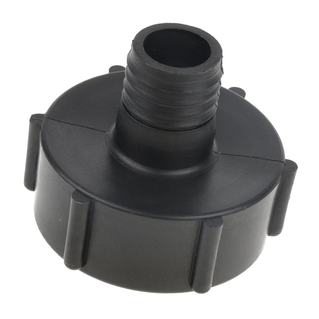 Plastic IBC Tote Valve Adapter, IBC Tank Fitting for Hose - 2 inch Coarse Thread to 1 inch Male Fine Thread, Easy to Install