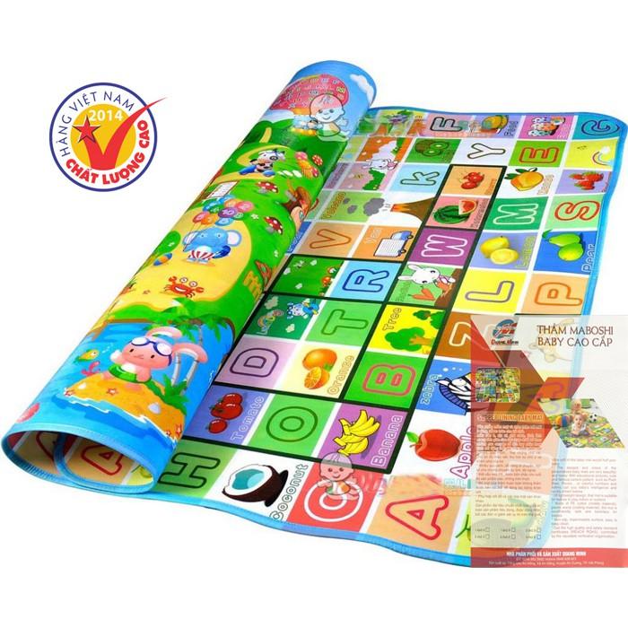 Thảm chơi chống thấm, lót ngủ cho trẻ sơ sinh, em bé 1M8 * 1M2