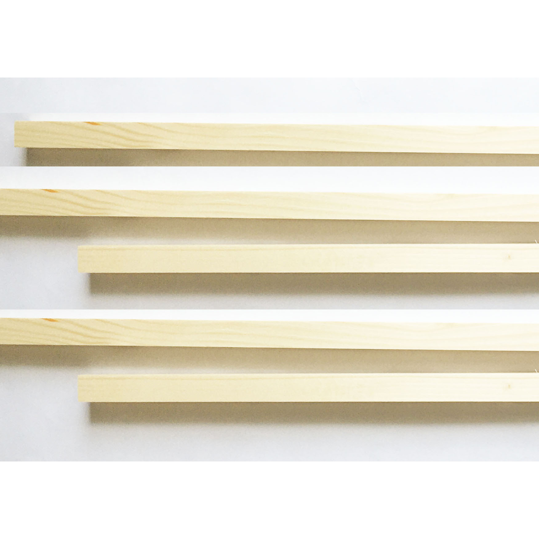 Combo 5 thanh gỗ vuông gỗ thông phi 2.5cm x 60-120cm  treo mành, phụ kiện macrame