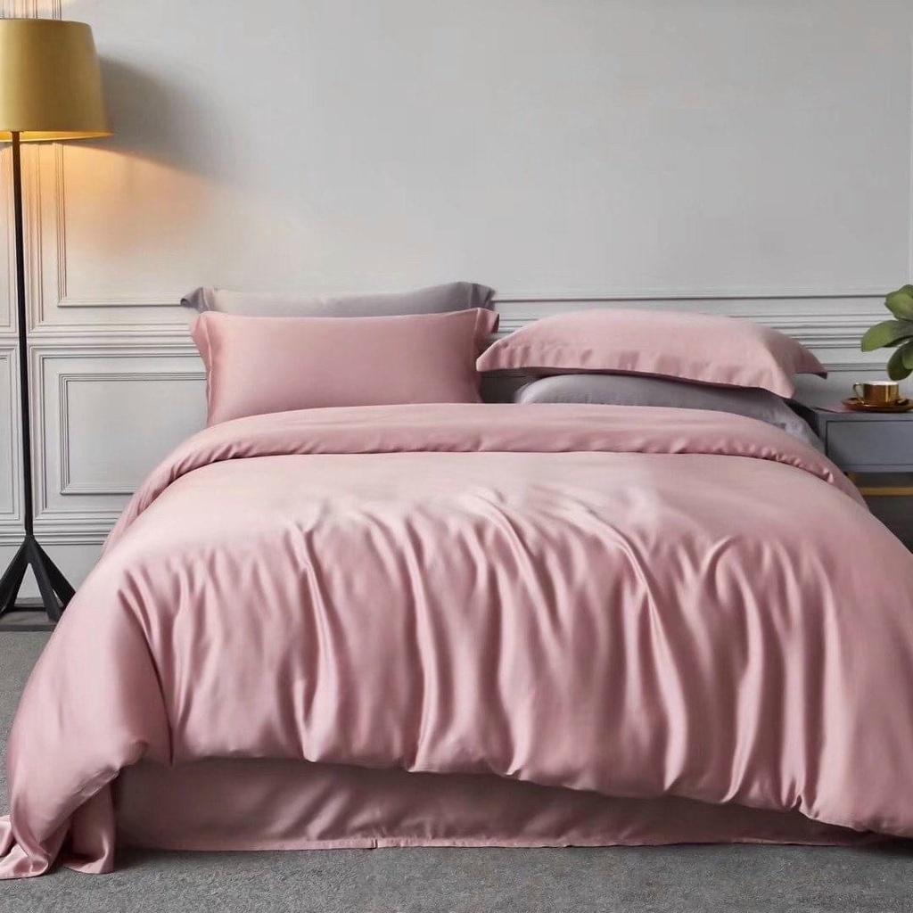 CHĂN RA GỐI SATIN HÀN QUỐC TRƠN ĐƠN GIẢN