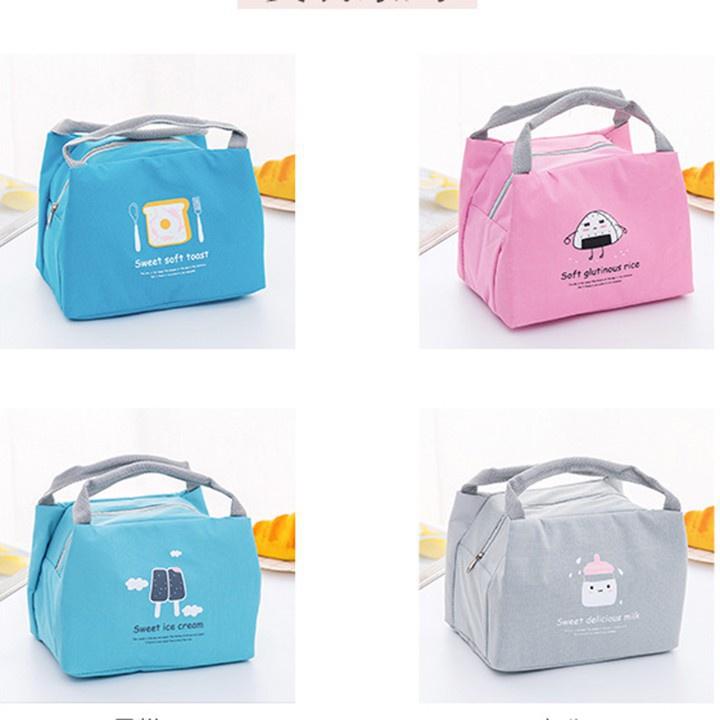 BÁN SỈ Túi Giữ Nhiệt Túi Đựng Cơm Giữ Nhiệt Đa Năng Hình Thú 3 Lớp Có Khoá Kéo Tiện Lợi 88218 SHOP TIỆN ÍCH