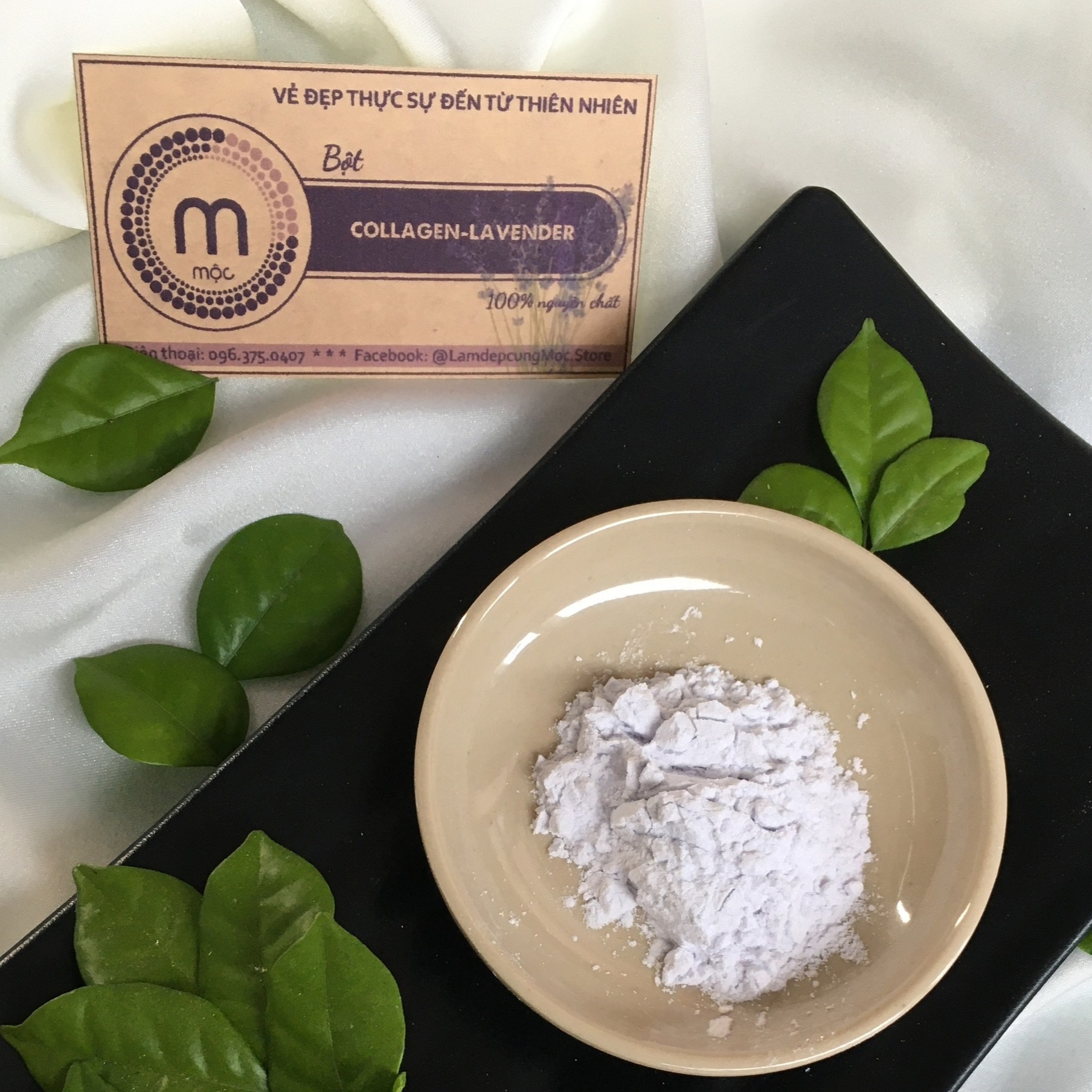 Bột Collagen Lavender đắp mặt nguyên chất từ thiên nhiên 100ml handmade
