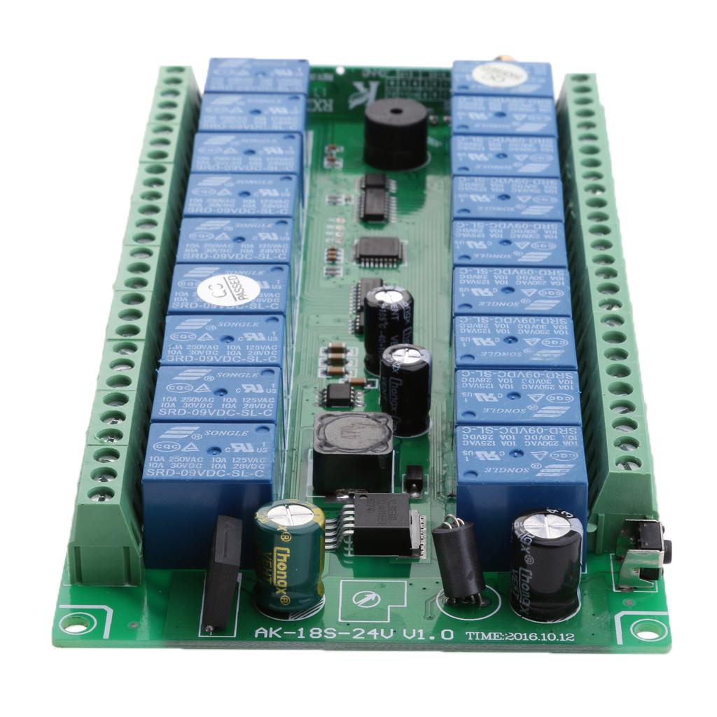 18CH DC 12V-24V Wireless Remote Control Relay Switch Transceiver &Receiver