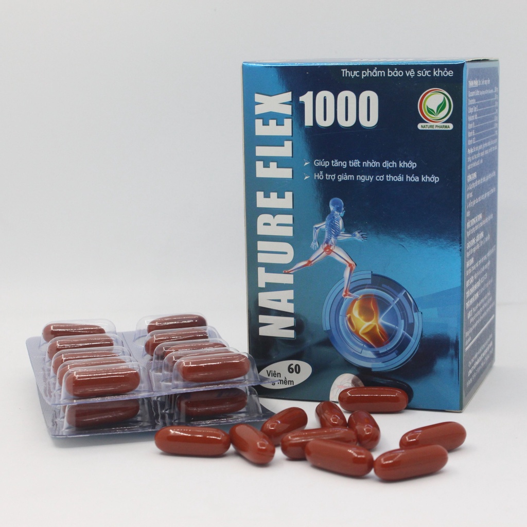 Viên Uống Xương Khớp Nature Flex 1000 Hỗ Trợ Tăng Tiết Dịch Khớp, Giảm Đau Nhức, Phục Hồi Mô Sụn - Greenmec