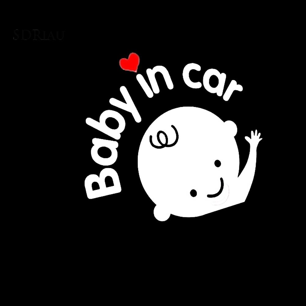 Sticker Dán Trang Trí Xe Hơi Họa Tiết Chữ Baby In Car