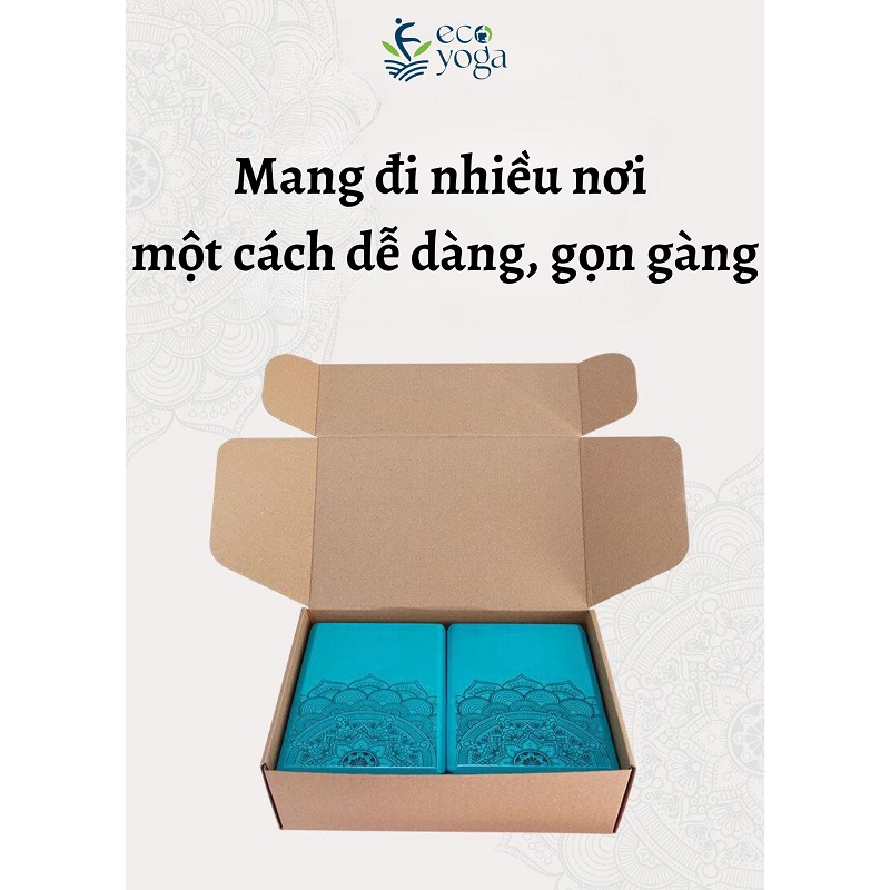 Gạch Tập Yoga In Hoa Madala 240g và 340g Chất Liệu EVA An Toàn , Bảo Vệ Sức Khỏe Của Bạn Khi Tập Luyện