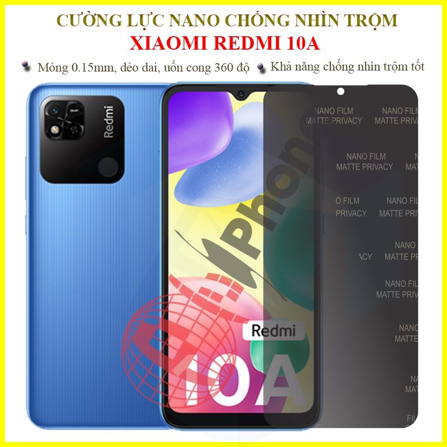 Dán chống nhìn trộm cho Xiaomi Redmi 10A - Dán cường lực dẻo nano