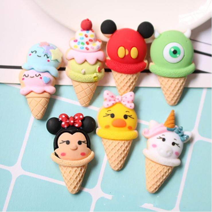 Charm mô hình kem ốc quế các nhân vật hoạt hình Cartoon Network cho các bạn trang trí vỏ ốp điện thoại, làm Jibbitz, DIY