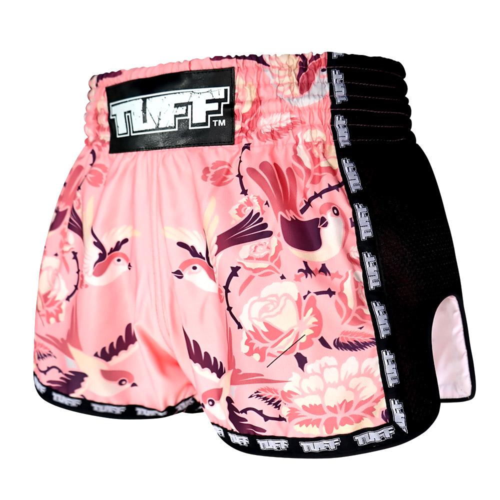 Quần TUFF Muay Thai Pink Retro Style Birds With Roses