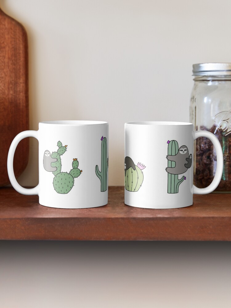 Cốc sứ pha trà coffee sloths cacti