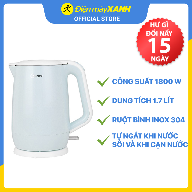 Bình siêu tốc Midea 1.7 lít MK-17DC - Hàng chính hãng