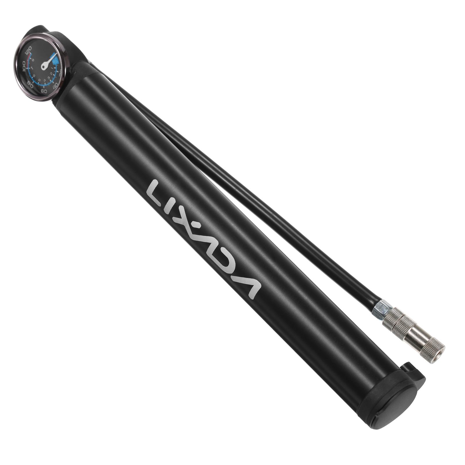 Lixada Mini Electric Air Pump with Pressure Gauge USB Rechargeable 120PSI Cycling Bike Hand Air Pump Tire Inflator MTB Bicycle Pump