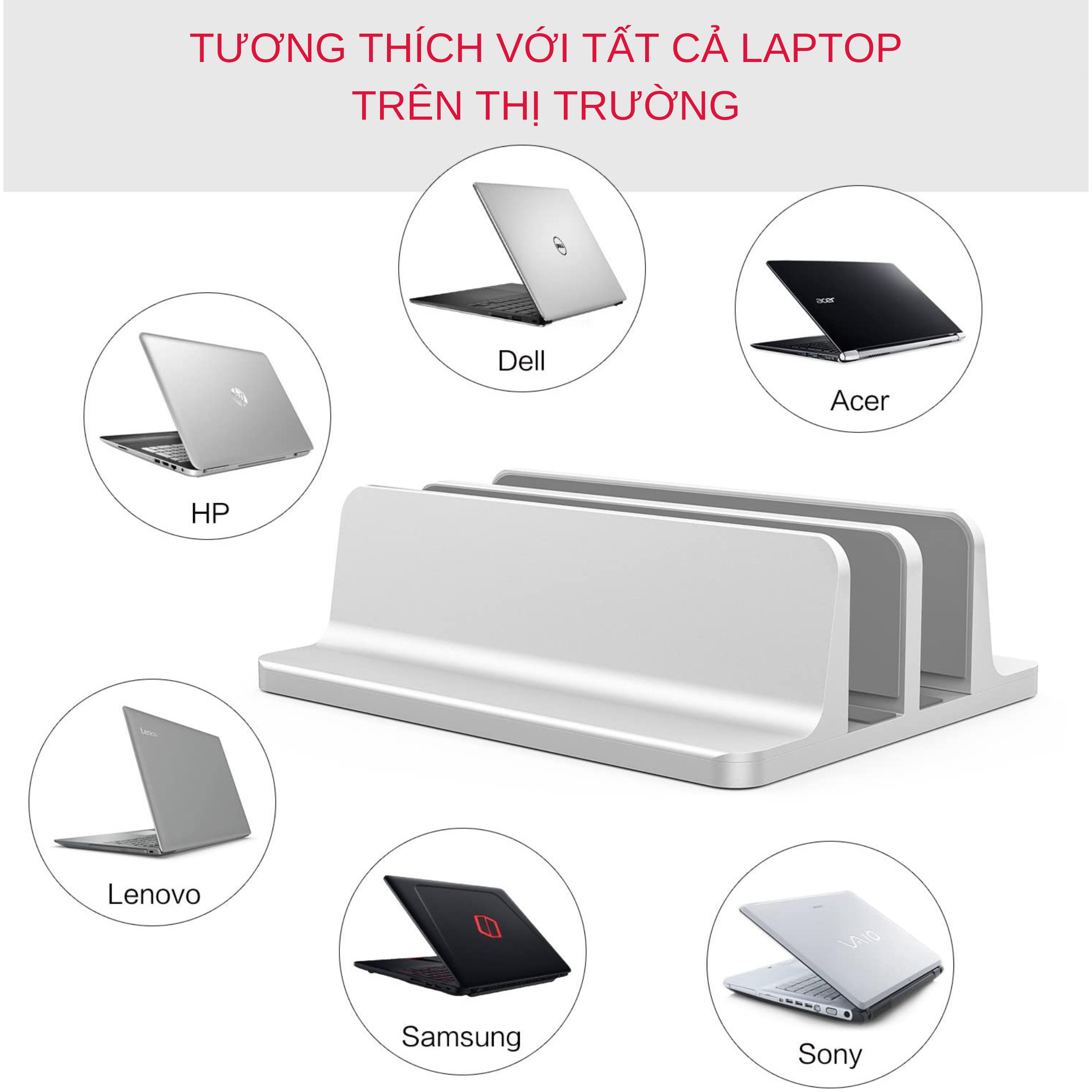 Giá Đỡ Dựng Laptop Máy Tính Bảng Hợp Kim Nhôm 2 Trong 1  Giúp Làm Gọn Bàn Làm Việc - Hàng Chính Hãng Tamayoko