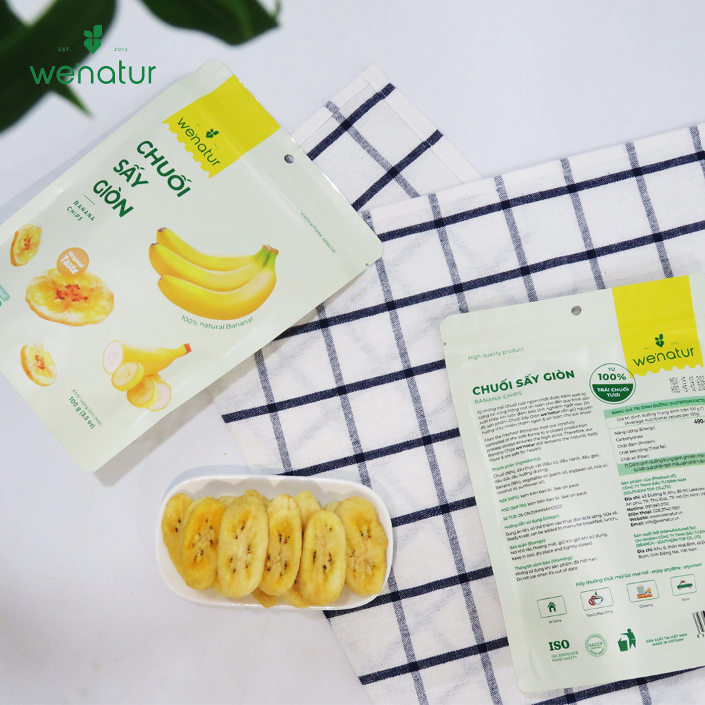 Combo 3 Gói Trái Cây Sấy Giòn we'natur 100g