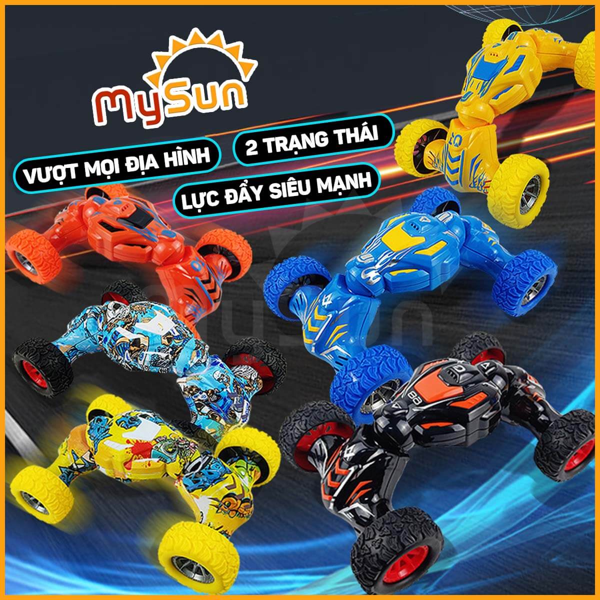 Xe ô tô địa hình đồ chơi cho bé oto leo núi 4 bánh giá rẻ MySun