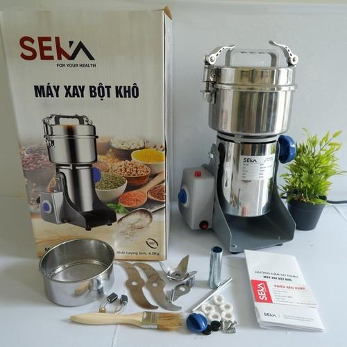 Máy xay bột khô đa năng SEKA, xay bột mịn, bột khô các loại 1000g/mẻ