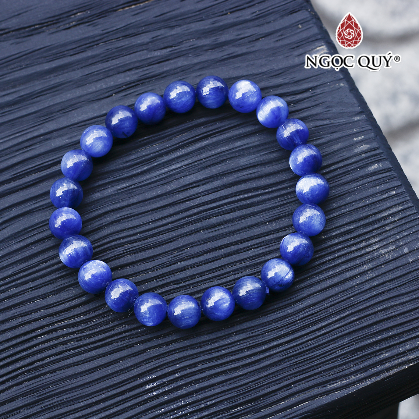 Vòng tay đá kyanite xanh dương mệnh thủy, mộc - Ngọc Quý Gemstones