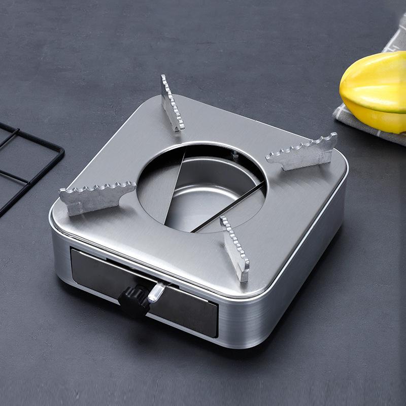 Bếp cồn du lịch, cắm trại, bếp lẩu mini Inox Hàng ĐẸP an toàn dễ sử dụng TẶNG KÈM CỒN