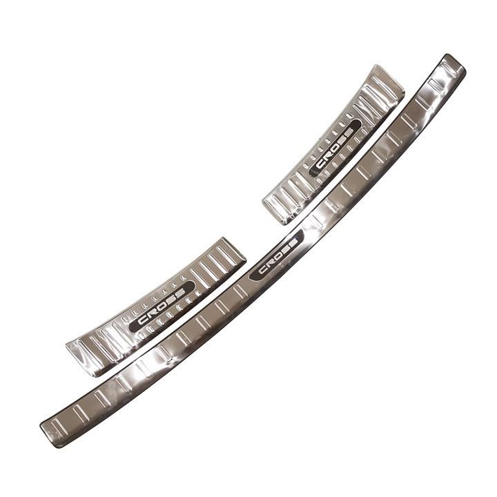 Chống trầy cốp trong, ngoài xe Toyota Cross 2020-2023 inox cao cấp