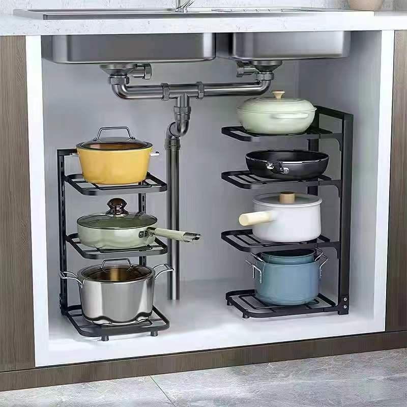 Giá đỡ nồi chảo nhiều tầng tiện dụng cho nhà bếp