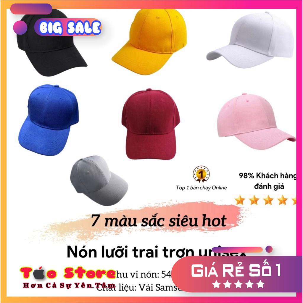   Nón lưỡi trai trơn unisex nhiều màu sắc thời trang, form chuẩn, nón kết dành cho nam và nữ, dáng Hàn Quốc hot