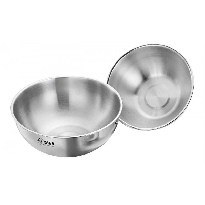 Bộ 2 bát tô trộn Inox cao cấp Arber AN-06VH (20cm và 24cm)