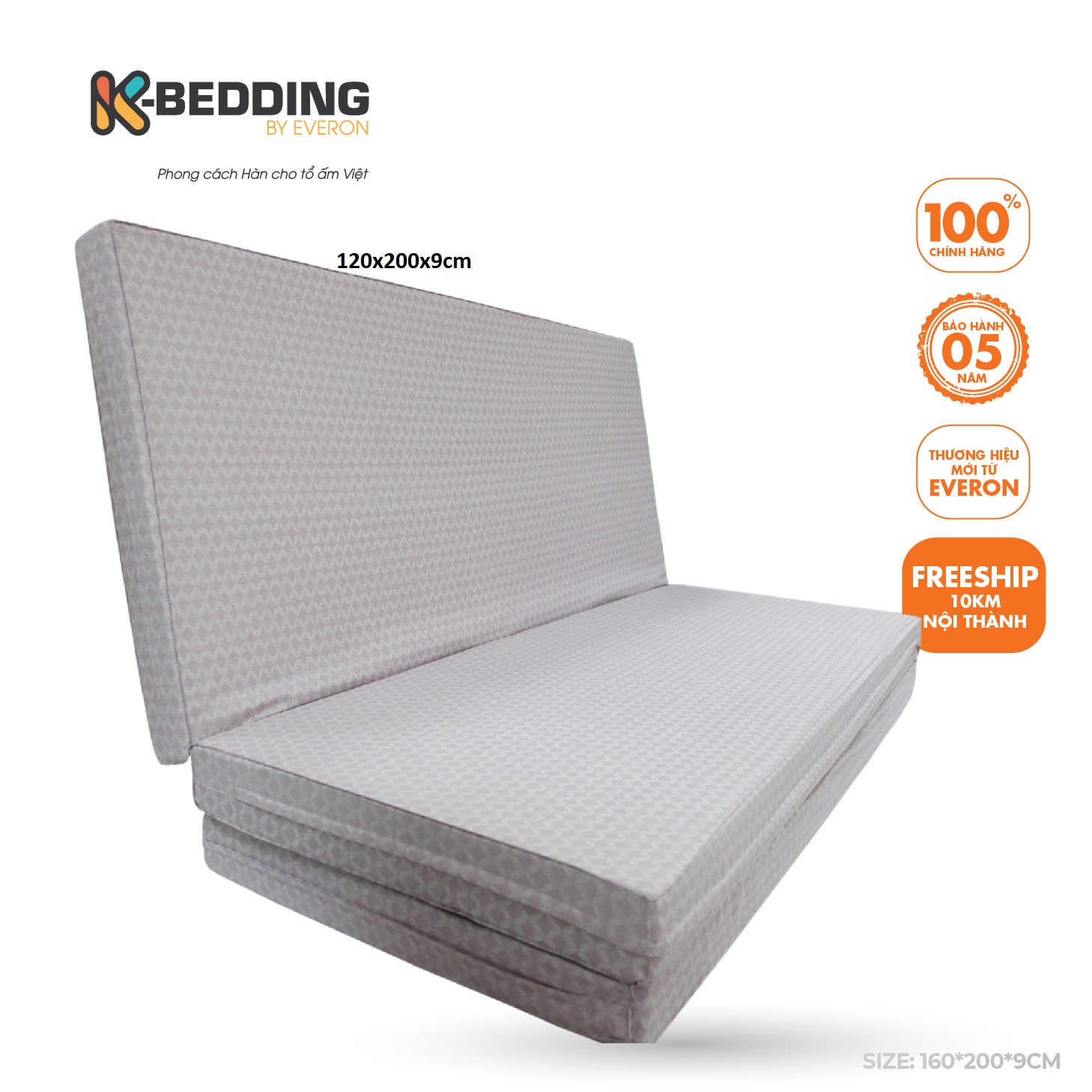 Nệm Bông Ép K-Bedding MTP 120x198x9cm (Giao màu ngẫu nhiên)