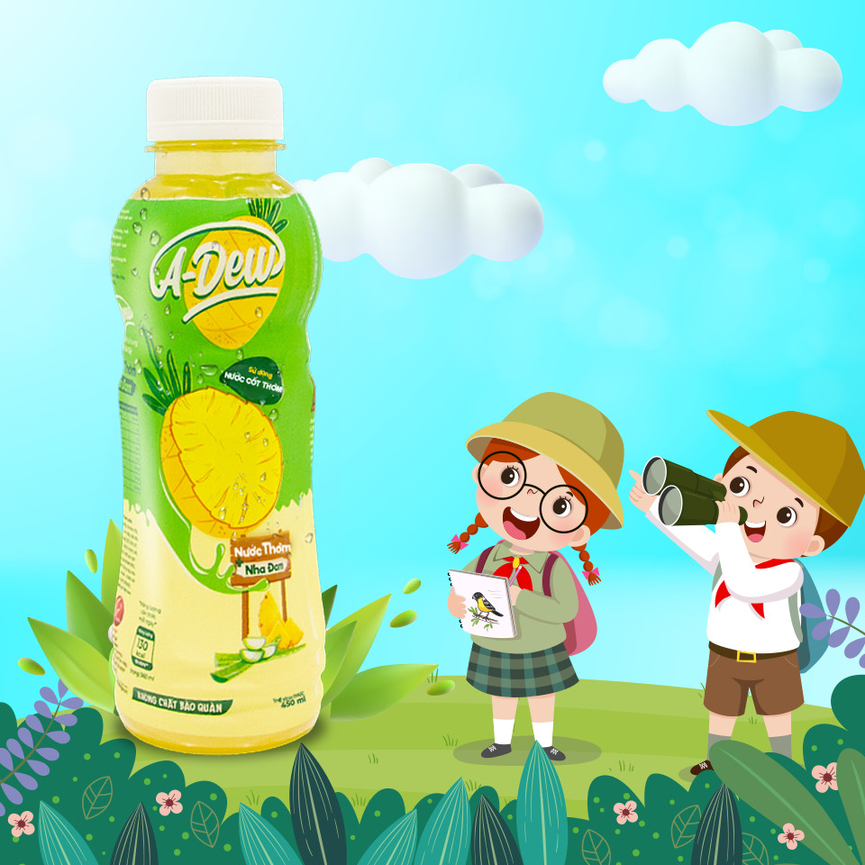 Nước Trái Cây Thơm Nha Đam A-Dew Chai 450ml