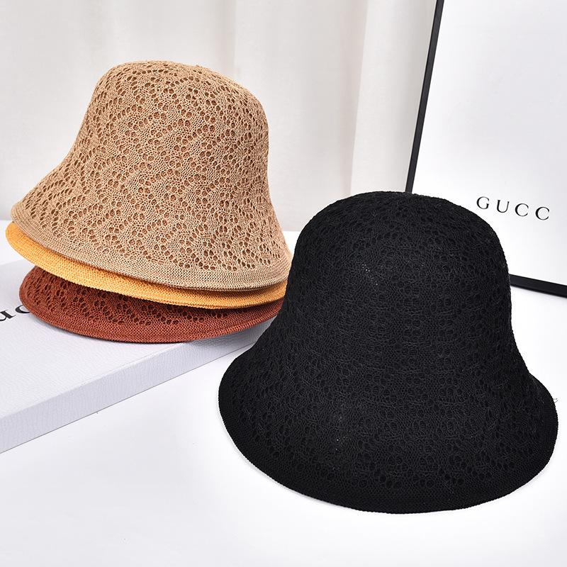 Năm 2021 Thời Trang Phụ Nữ Nón Người Cá Mũ Đầu Mùa Xuân Và Mùa Thu Dệt Nón Mùa Hè Hàn Quốc Hoang Dã Rỗng Bóng Mũ Rơm