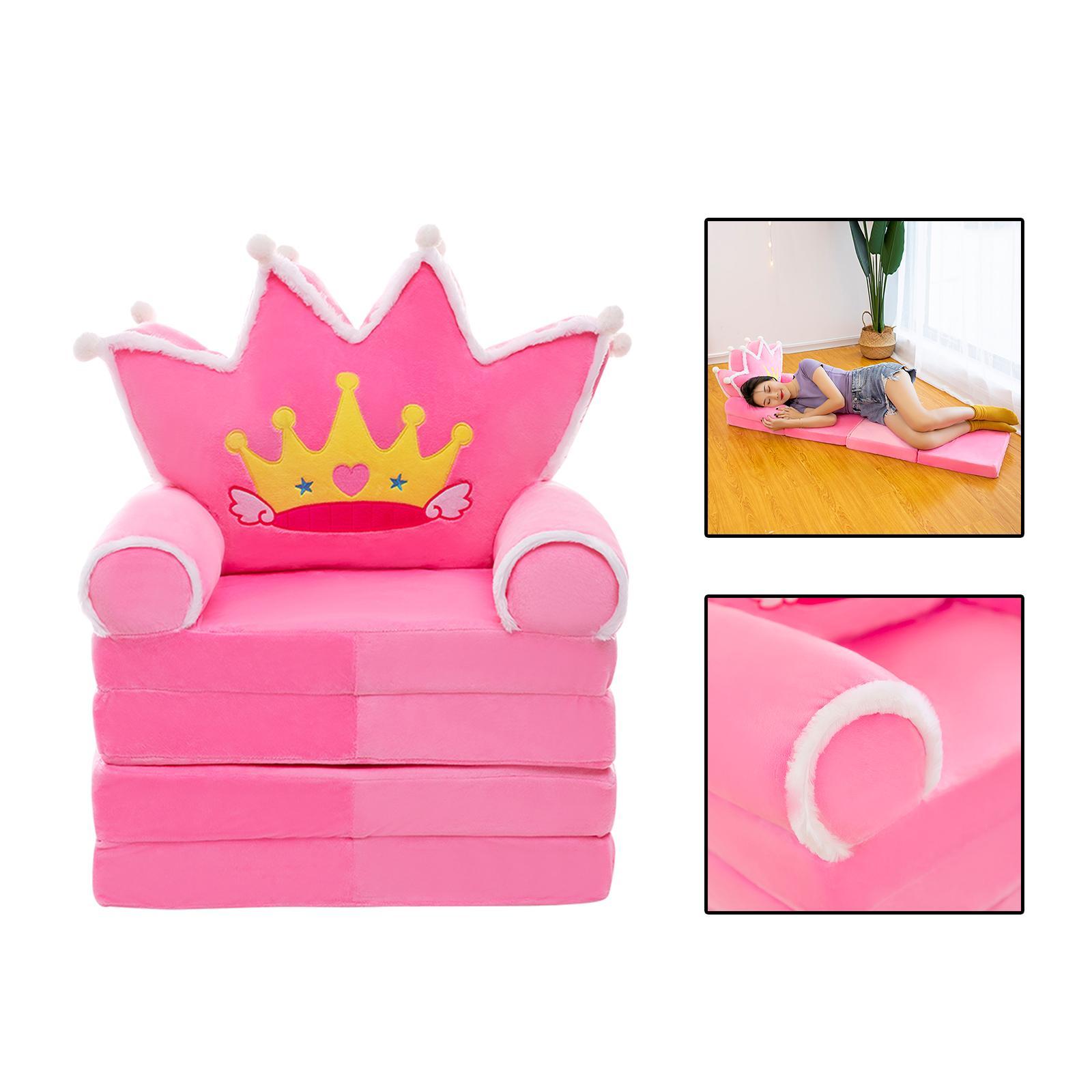 Plush Children Couch Backrest Armchair Slipcover Cartoon Foldable Kids Sofa Cover