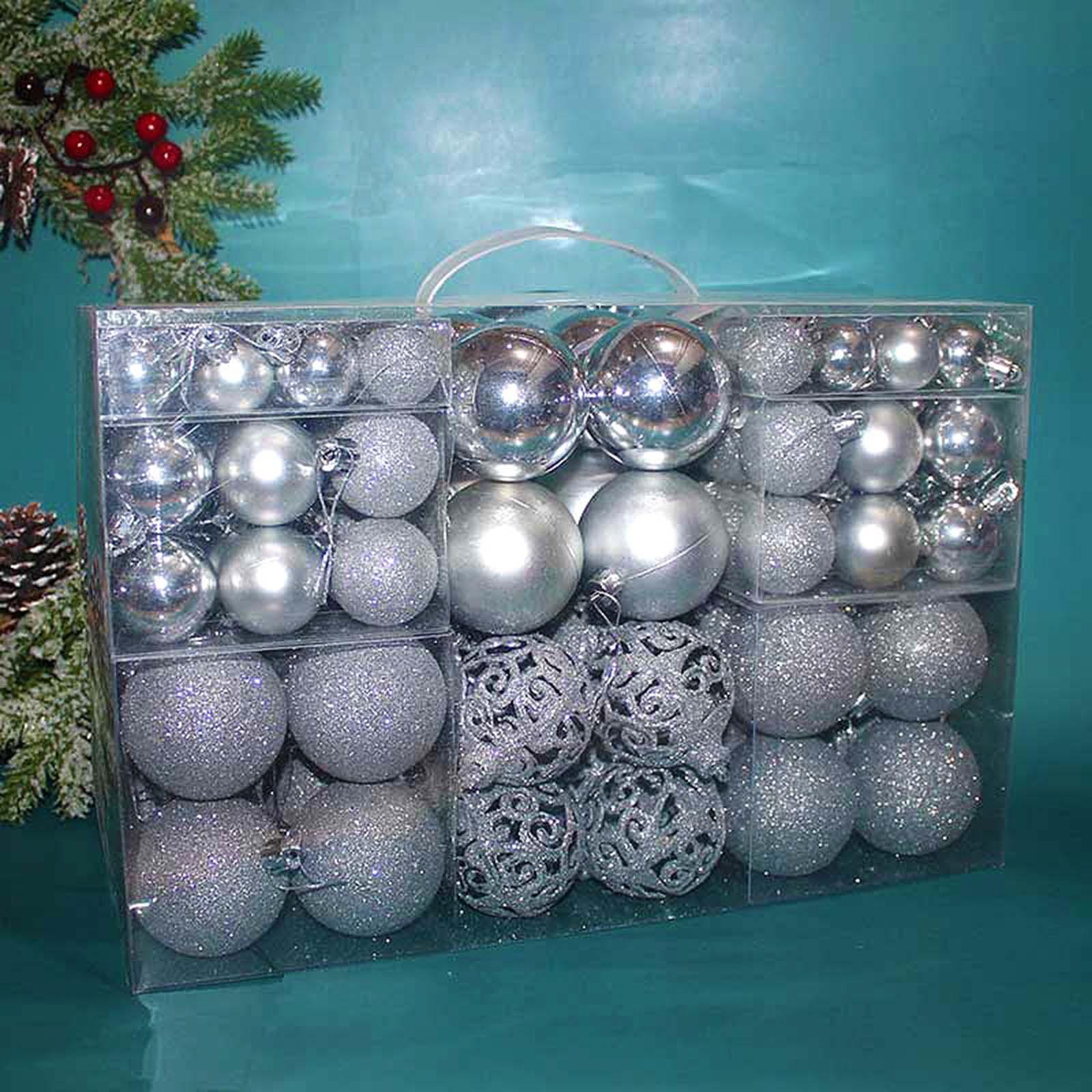 244x Christmas Ball Ornaments Decorative Ball for Bedroom Party Holiday