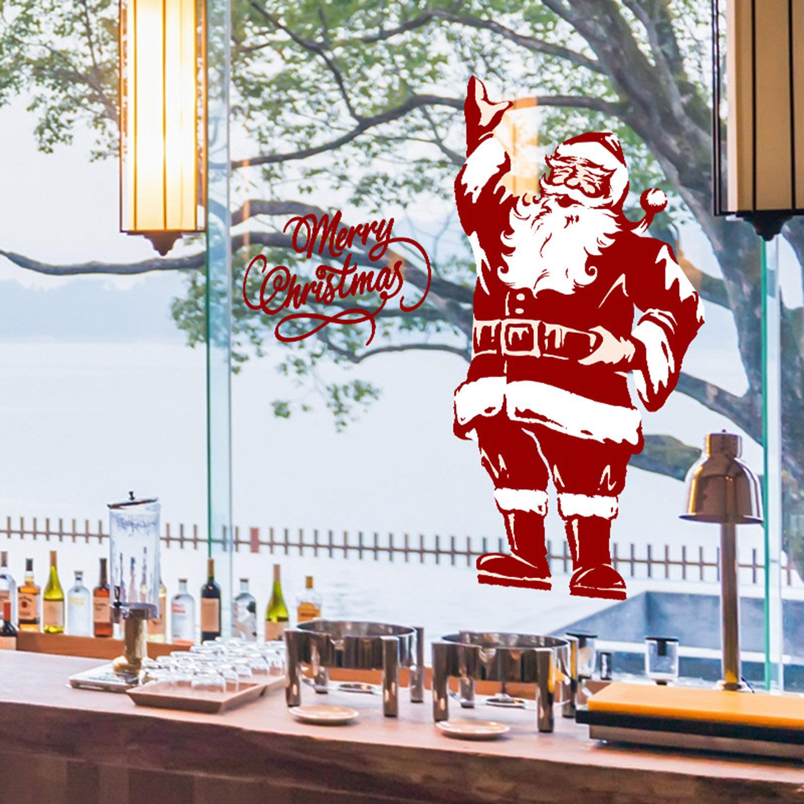 Decal Dán tường,cửa DIY Có Thể Tháo Rời hình ông già noel 60 * 90 cm không thấm nước