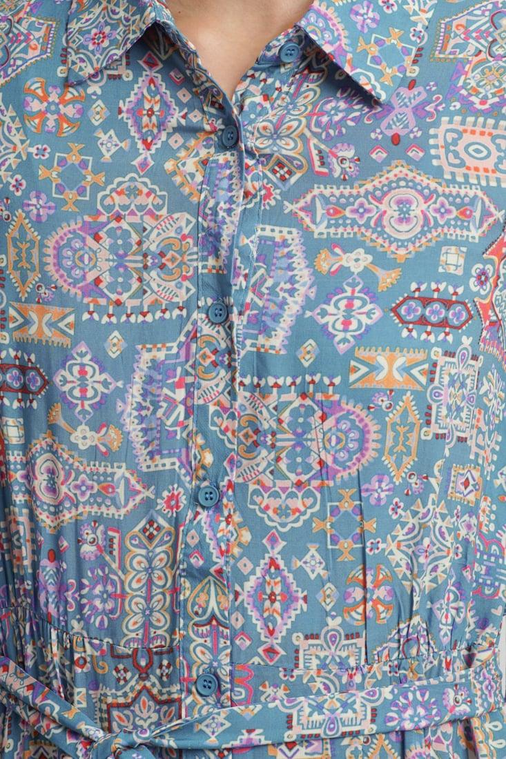 Đầm Maxi Sơ Mi Tay Dài Cotton Luna Llena