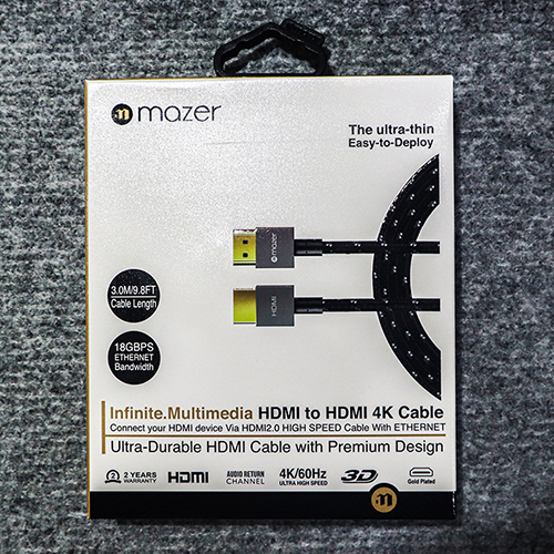 Dây Cáp hiệu Mazer UltraThin HDMI 4k -hàng chính hãng
