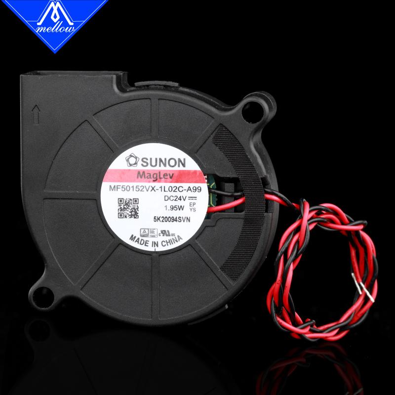 Êm Dịu Độc Quyền Sunon 3D Máy In Quạt Thổi 5015 24V 0.41A Đôi Quạt Chịu Lực Ly Tâm DC Làm Mát Quạt Turbo 5015S