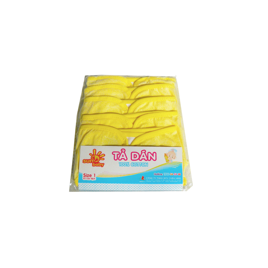 Bộ tã dán vải cotton mềm cho bé (5 cái/ bịch)- Sunbaby