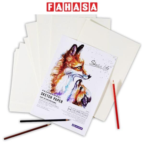 Giấy Vẽ Chuyên Dụng Sketch Life A4 - 300gsm - Futurebook P-014 (10Tờ/Xấp)