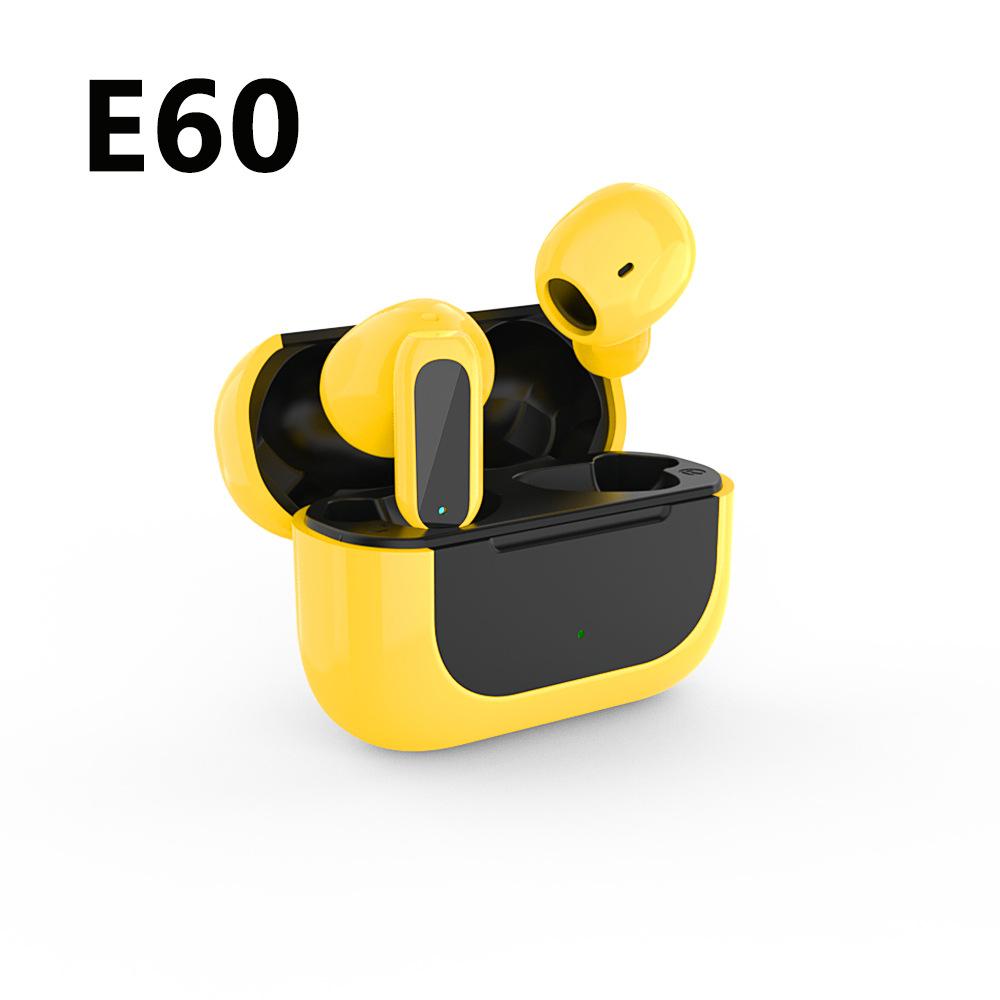 Tai nghe bluetooth mới được ưa chuộng nhất E60 mini âm thanh nổi thể thao không dây thực sự bán trong tai thương mại điện tử TWS
