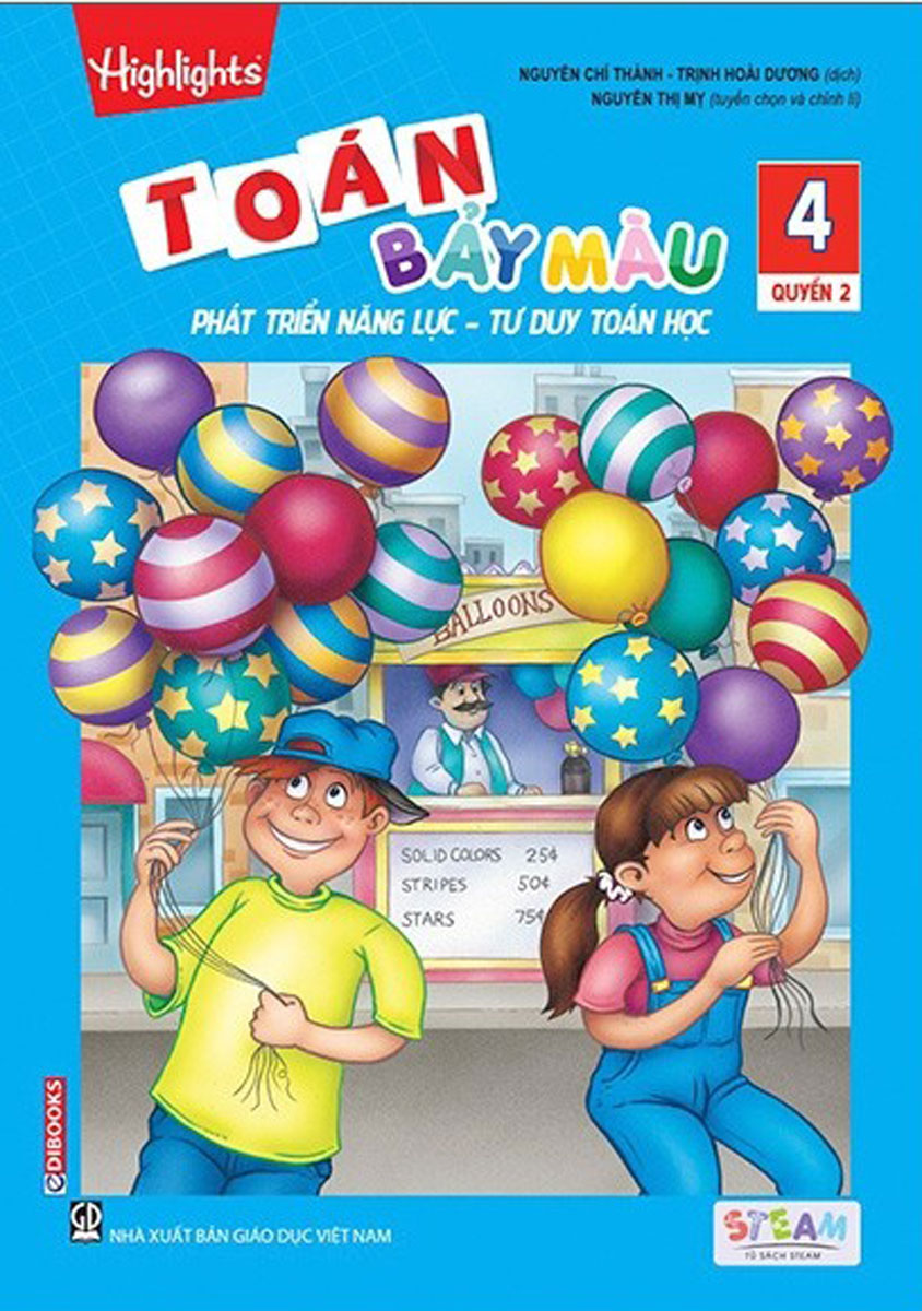 COMBO TOÁN BẢY MÀU - PHÁT TRIỂN NĂNG LỰC, TƯ DUY TOÁN HỌC LỚP 4 - TẬP 1 + TẬP 2