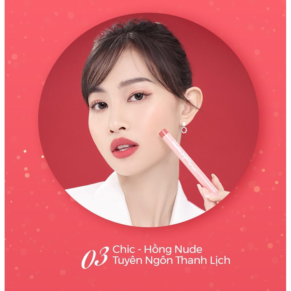 Son Bút Chì Mịn Mượt Lâu Phai Silkygirl Matte Styler Slim Lipcolor 1,4g