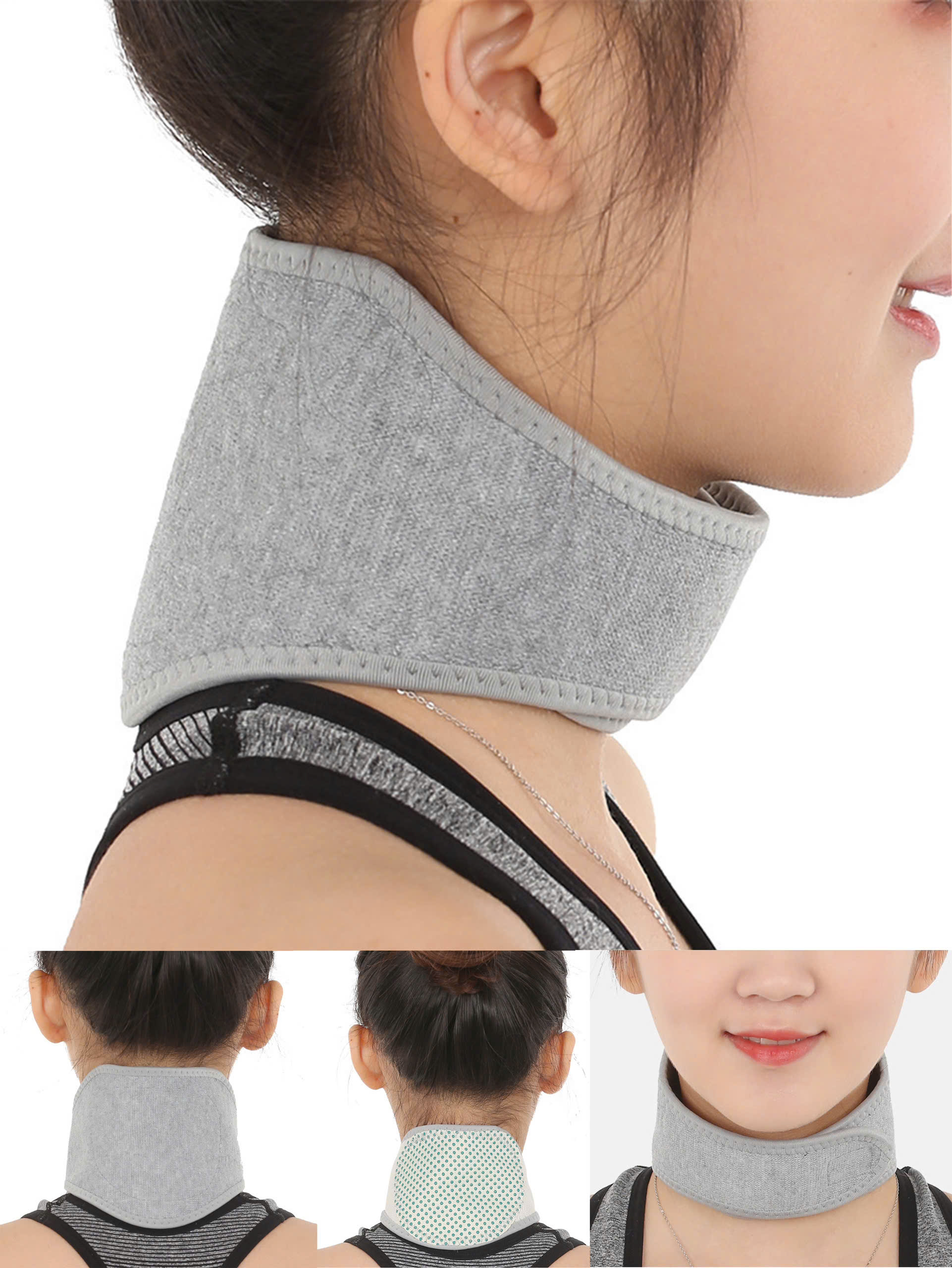 Băng cổ đá tự nóng hỗ trợ trị liệu đau mỏi cổ A009 kiêm khăn cổ bảo vệ chống lạnh 2 trong 1