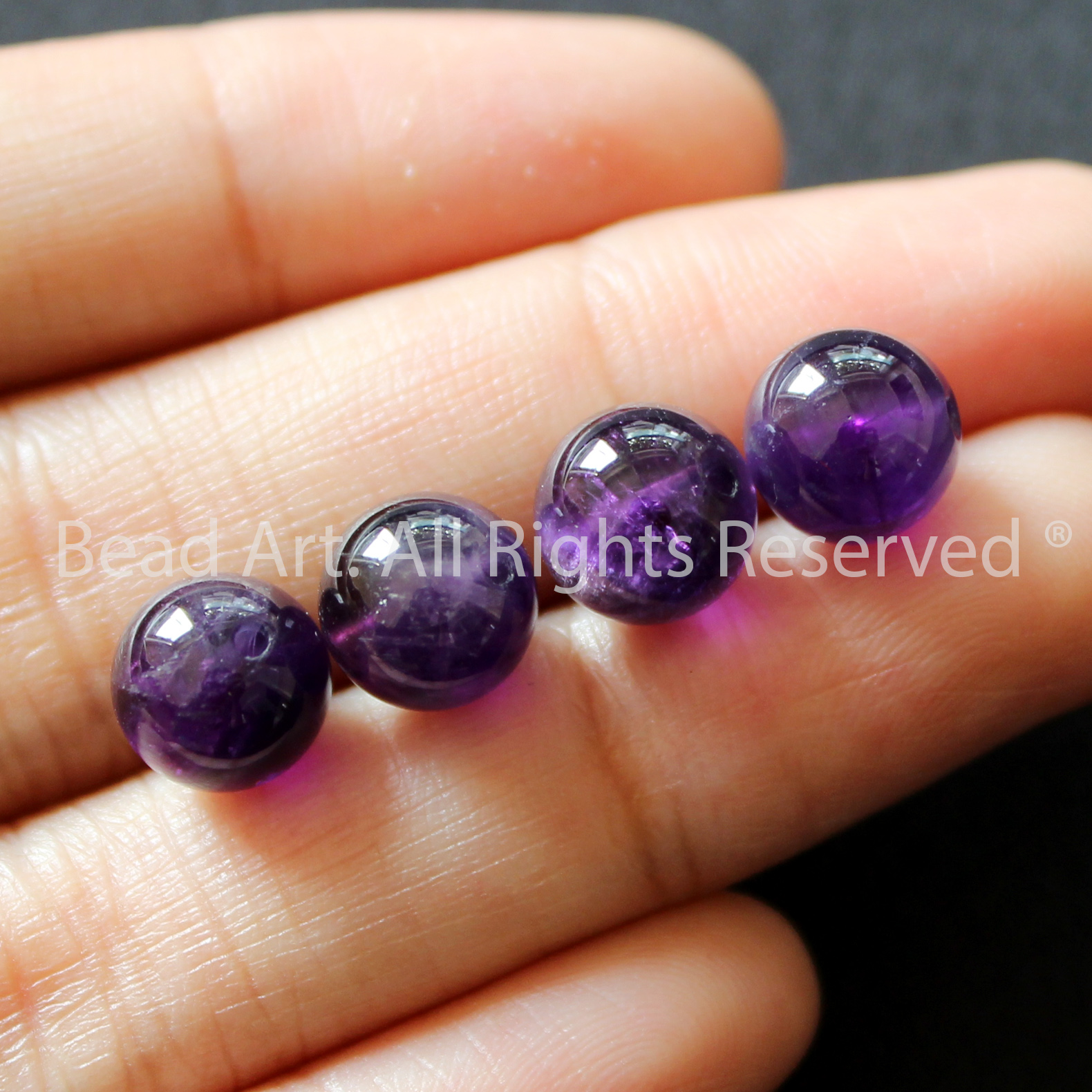 8MM Đá Thạch Anh Tím Đậm, Lavender Amethyst Tự Nhiên Loại A, Phối Vòng Tay Phong Thuỷ, Chuỗi Hạt, Trang Sức, Hợp Mệnh Thổ, Hỏa - Bead Art