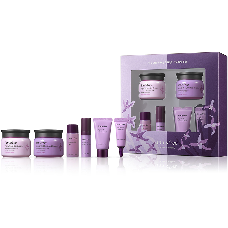 Bộ Ngăn Ngừa Lão Hóa Ngày Và Đêm Từ Hoa Lan Innisfree Jeju Orchid Day &amp; Night Routine Set - 131172930