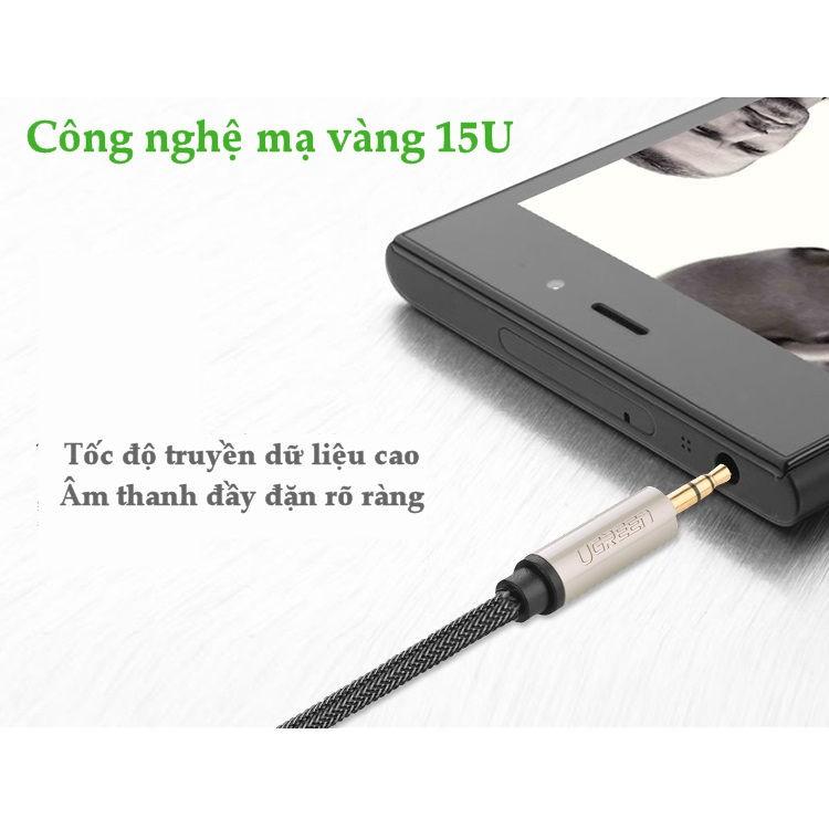 Cáp chuyển đổi âm thanh 3.5mm đầu đực sang 6.5mm đầu đực UGREEN AV127 - Hàng chính hãng