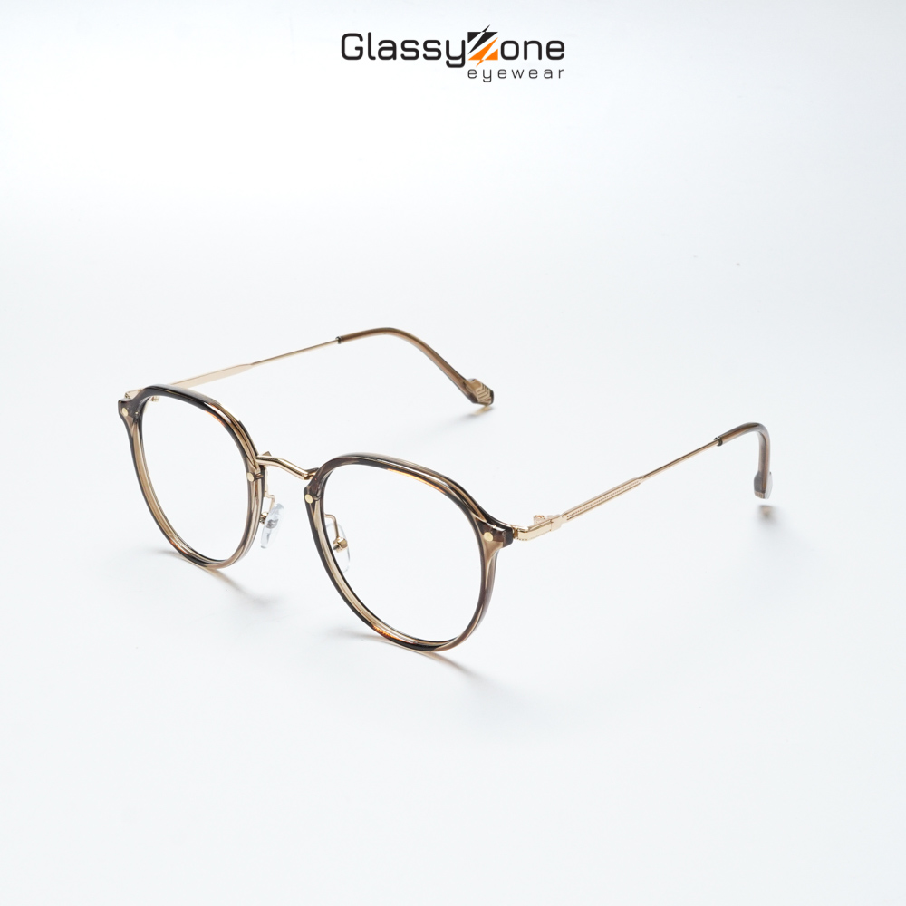 Gọng kính cận, Mắt kính giả cận nhựa dẻo Form Tròn Unisex Nam Nữ Alida - GlassyZone