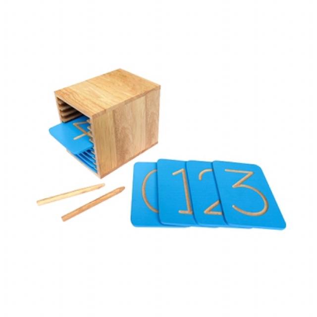 Combo đồ chơi luyện viết học chữ và số montessori bằng gỗ