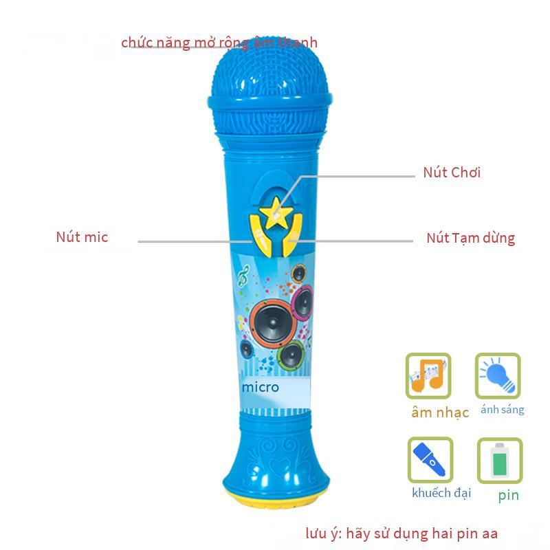 Giao hàng nhanh Đèn chiếu sáng cho trẻ em Âm nhạc Micro khuếch đại Đồ chơi Micro Giáo dục sớm Khai sáng Nhạc cụ